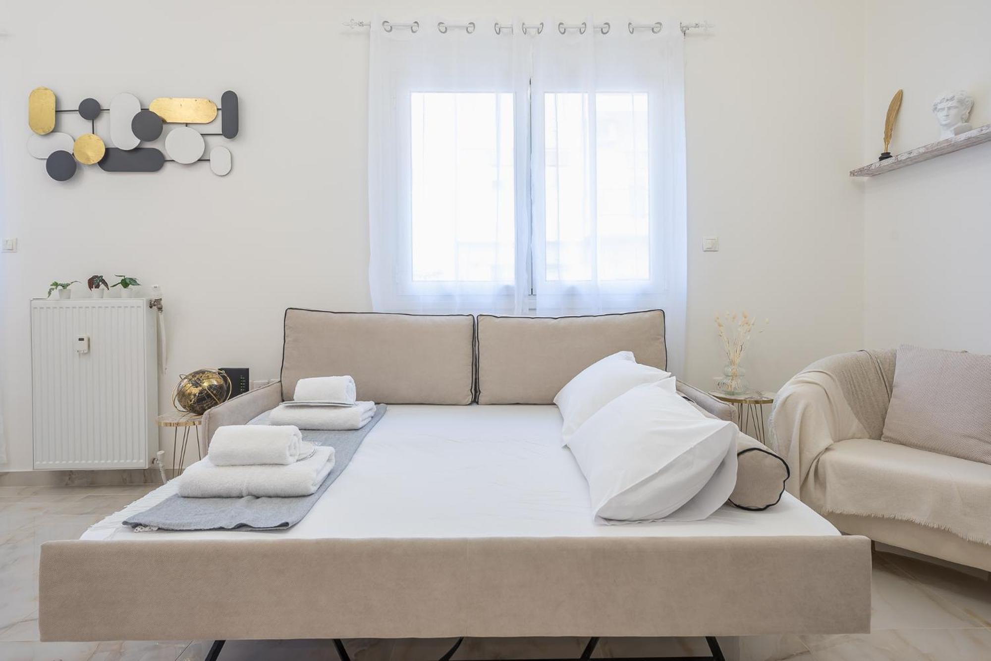 Modern 200m From Acropolis 100mbps Netflix Apartment *